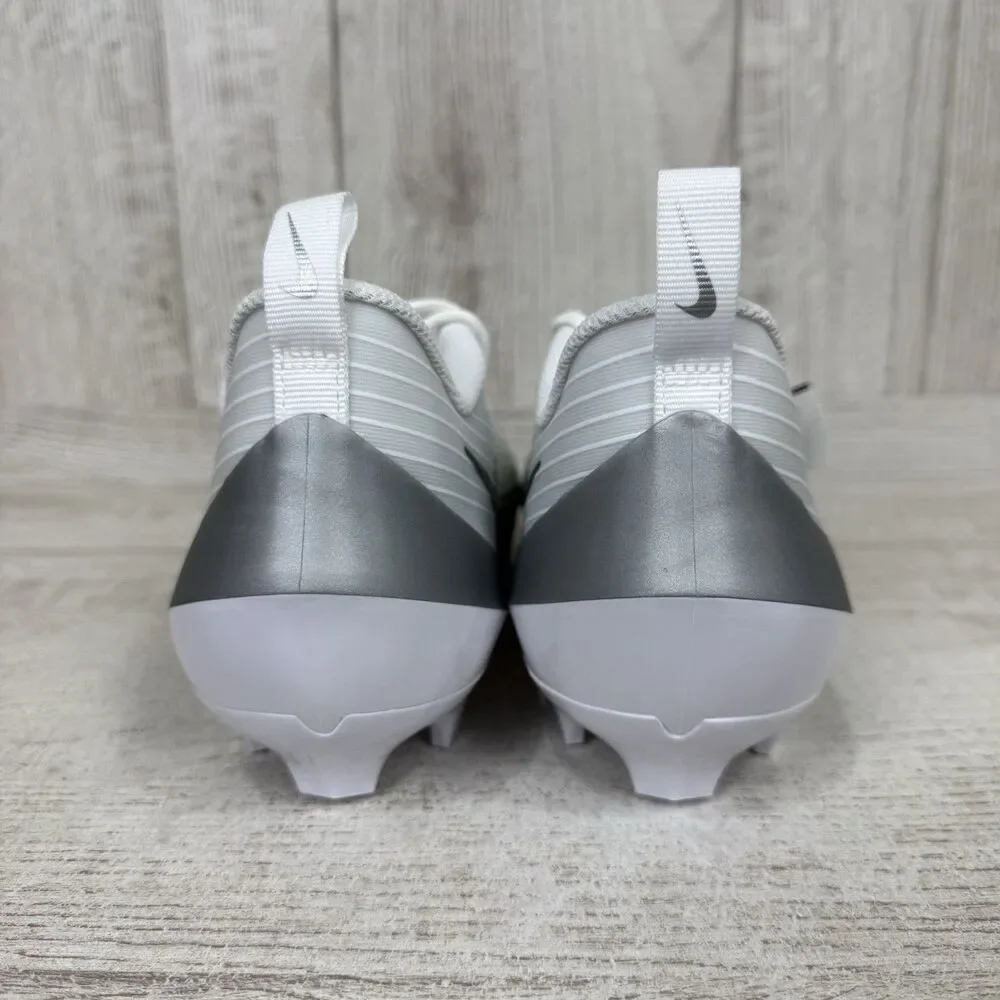 Nike Vapor Speed 3 Men's Size 10.5 White Silver Football Cleats FB3303-100 New